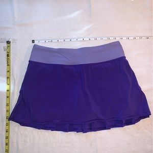 Lululemon Run Pace Setter Skirt Bruised Berry Stripe Size 4